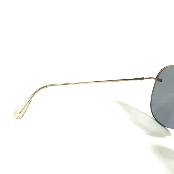 Vintage Aviators Sunglasses Gold Wire Frames with Blue Lenses Oversize Italy - Picture 8 of 8